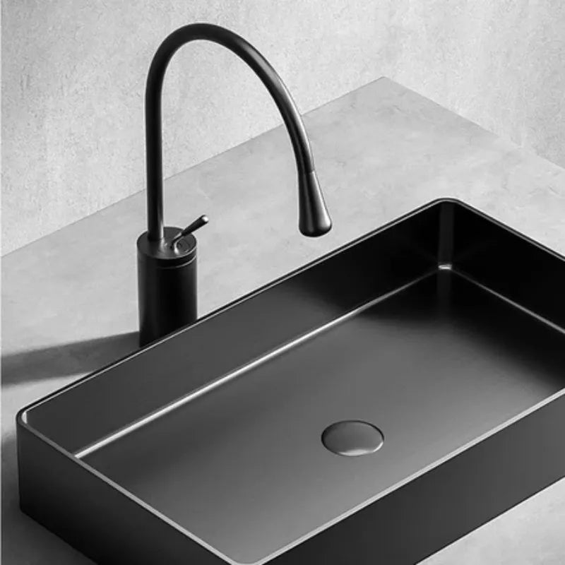 Torneira Banheiro Luxea Monocomando Alta 45cm Inox Premium