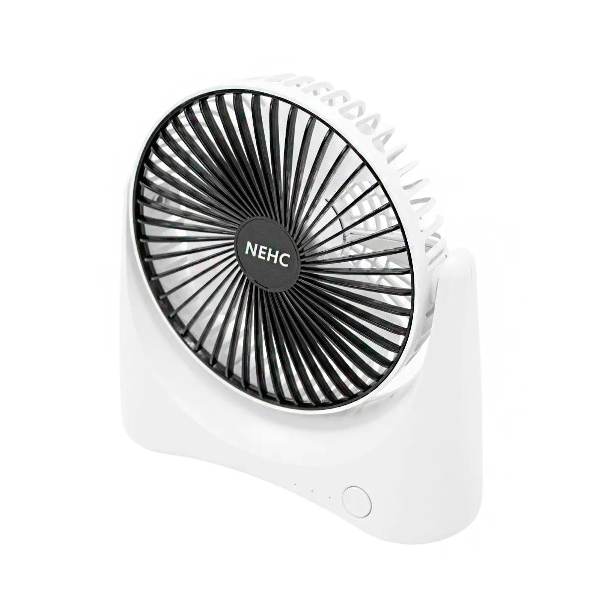 Mini Ventilador Portátil USB Recarregável De Mesa 3 Velocidades