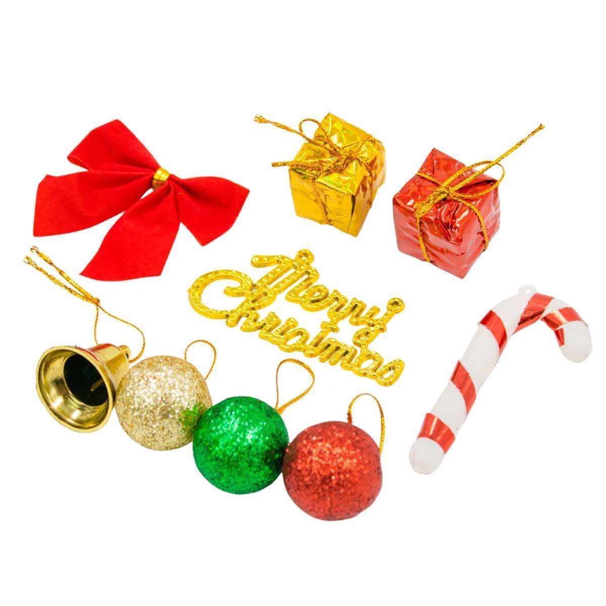 Enfeite Decoração Arvore De Natal Sinos Com Laço Pendurar Natalino