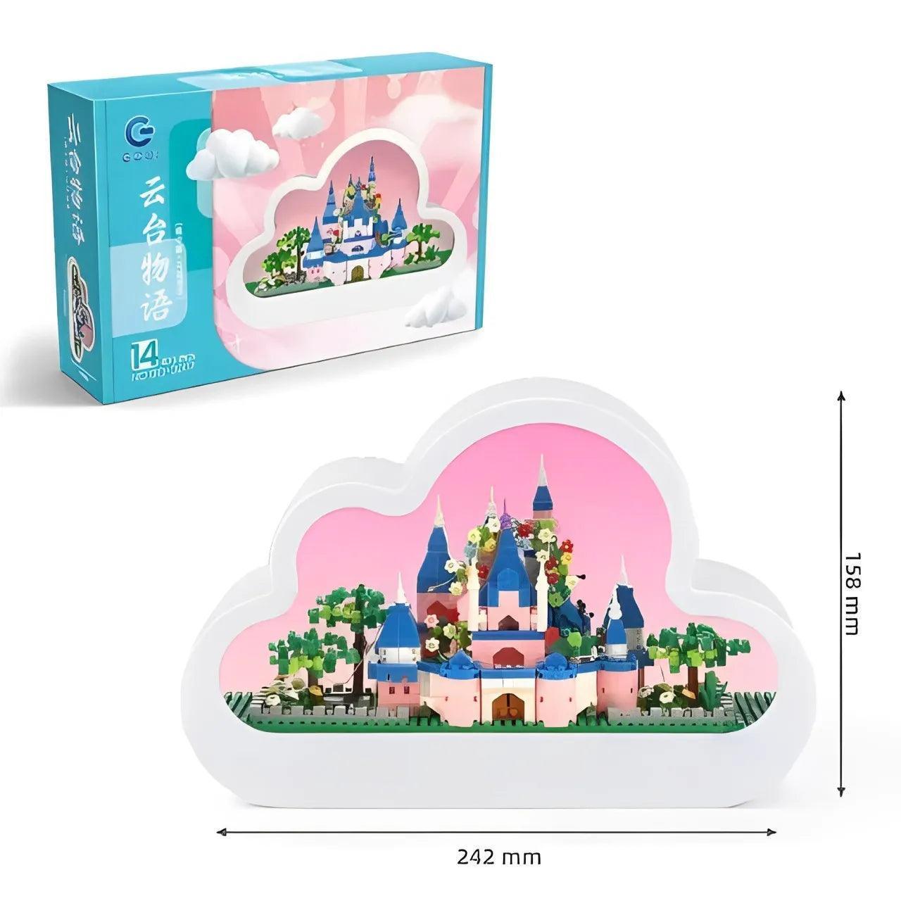 Bloco de Construção com Lâmpada e espelho decorativo para o Natal + Brinde Exclusivo