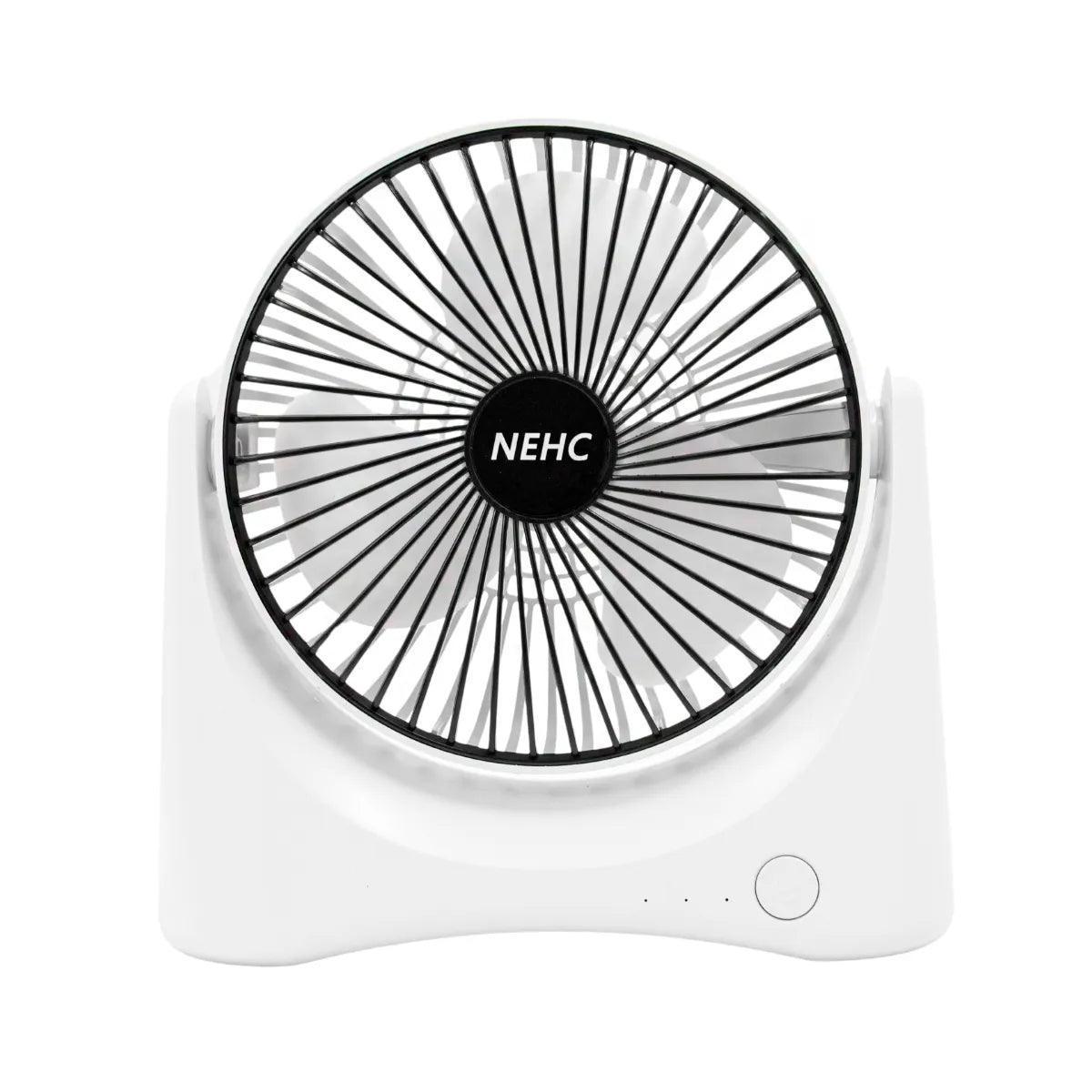 Mini Ventilador Portátil USB Recarregável De Mesa 3 Velocidades