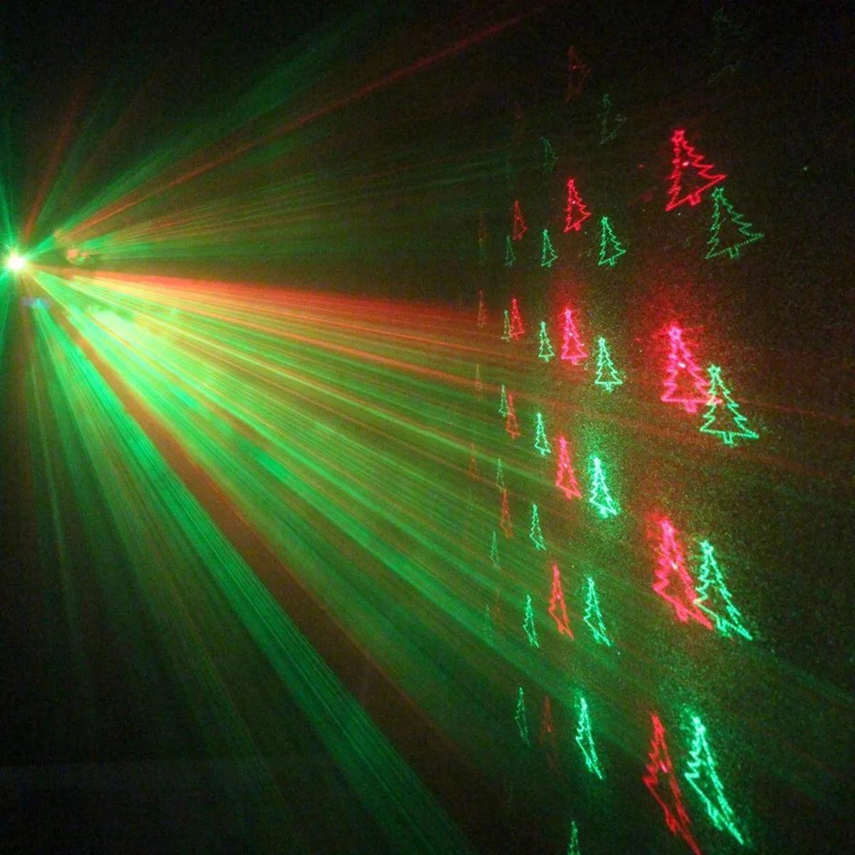 Mini Laser Led Projetor Raio Holográfico Luzes Natal Papai Noel