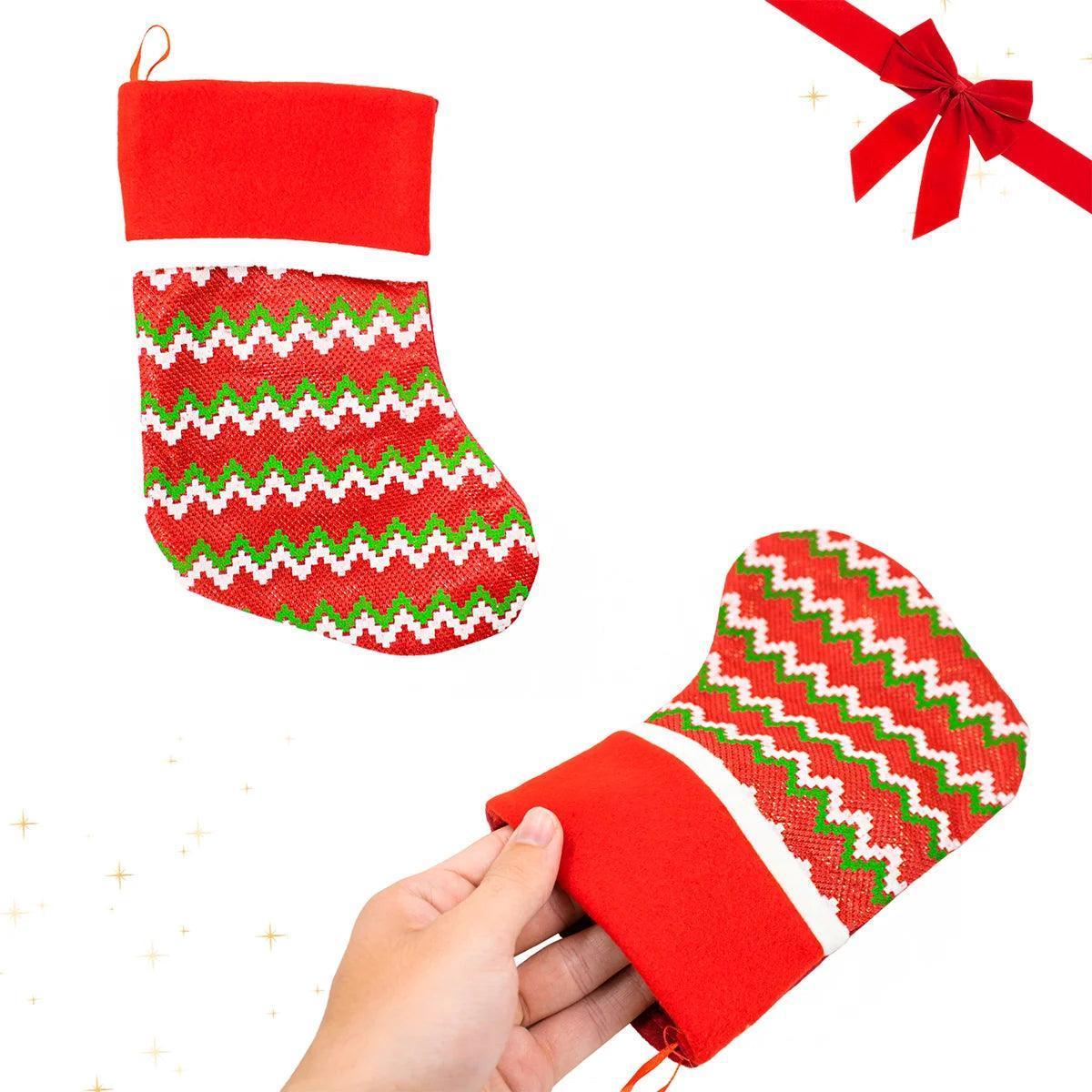 Meia De Natal Bota Natalina Enfeite Decoração Pendurar 23cm