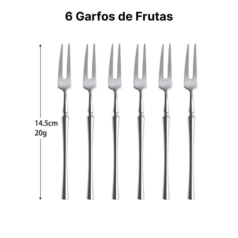 Jogo de Talheres de Prata Espelhado Ocidental