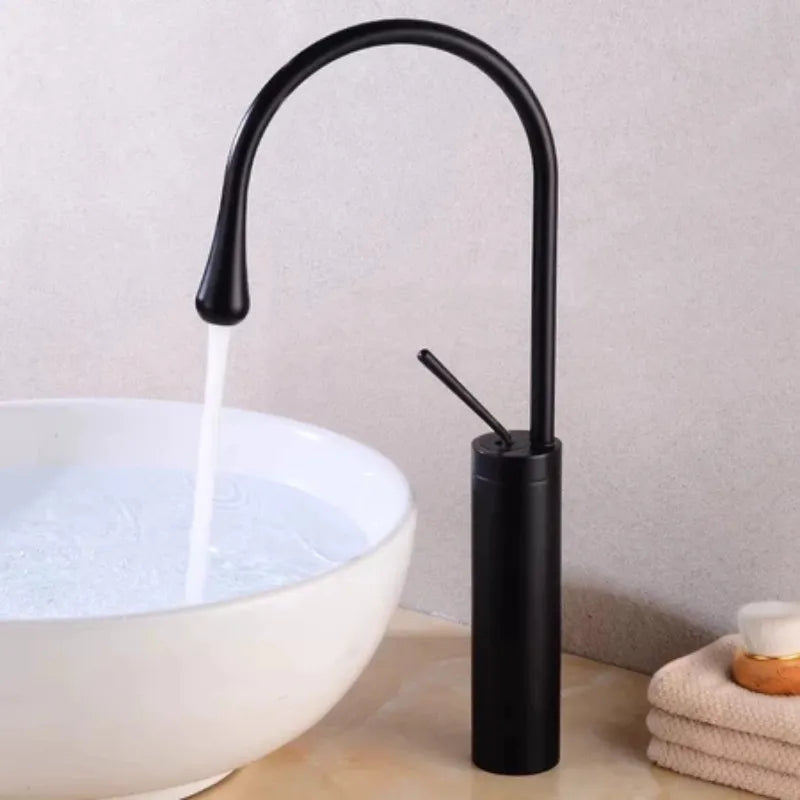Torneira Banheiro Luxea Monocomando Alta 45cm Inox Premium