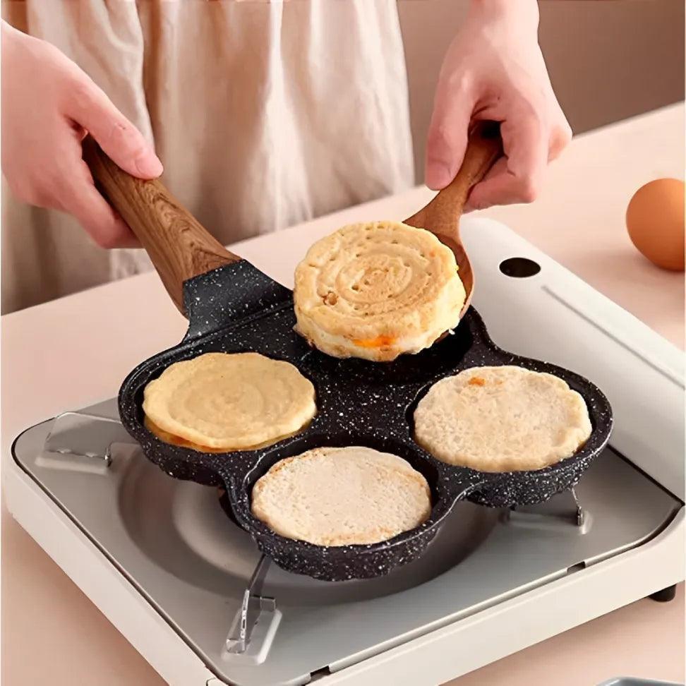 Frigideira 4 Ovos Antiaderente Com Alça Hambúrguer Panqueca