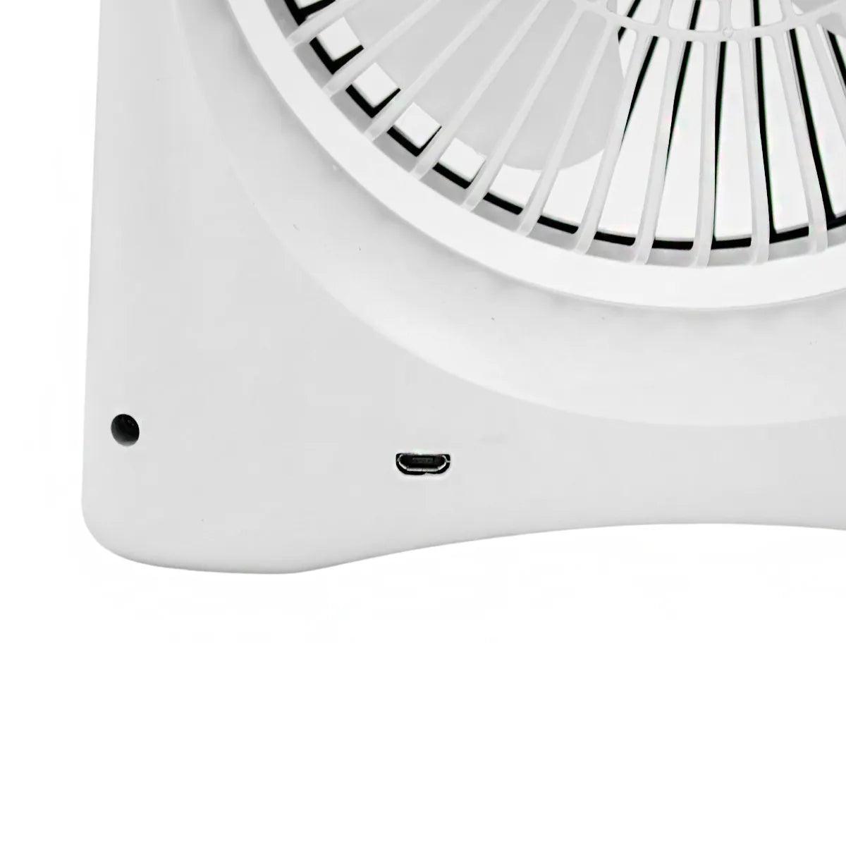 Mini Ventilador Portátil USB Recarregável De Mesa 3 Velocidades