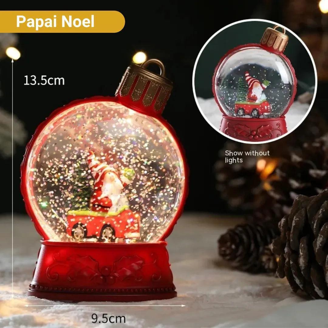 Decoração de natal simulação de neve luminosa LED