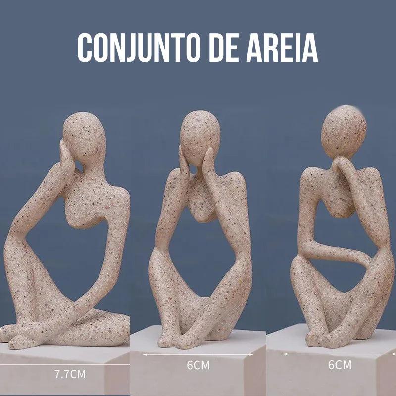 Esculturas O pensador Conjunto Estátuas Abstratas