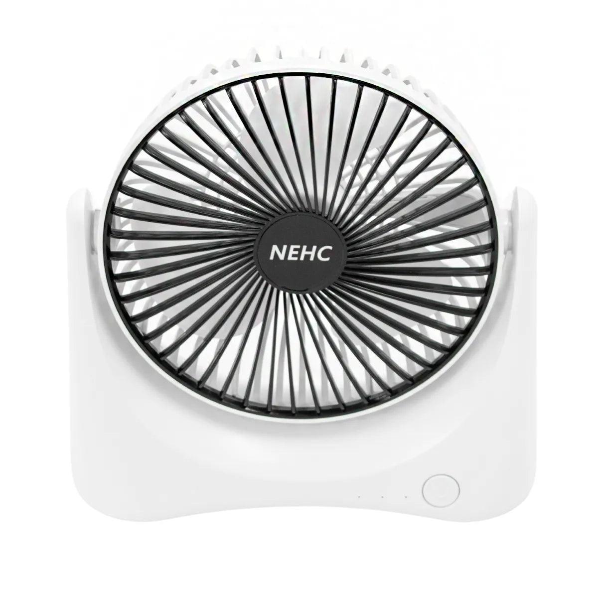 Mini Ventilador Portátil USB Recarregável De Mesa 3 Velocidades