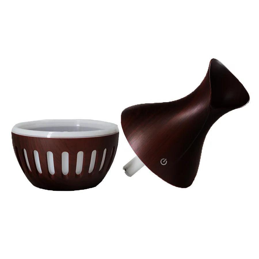 Umidificador Aromatizador Ultrassônico Vaso Rajado Led 200ML