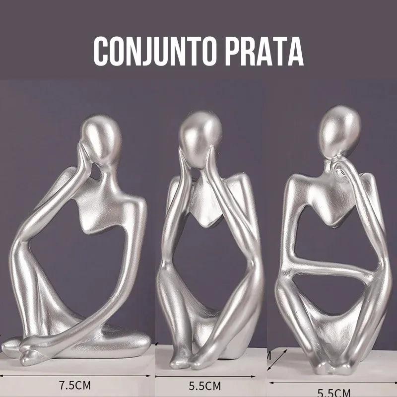 Esculturas O pensador Conjunto Estátuas Abstratas