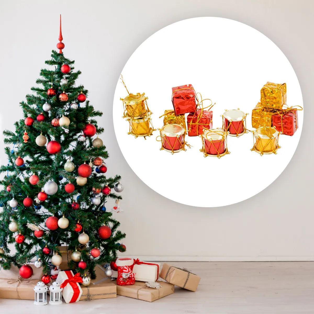 Enfeite Decoração Arvore De Natal Sinos Com Laço Pendurar Natalino