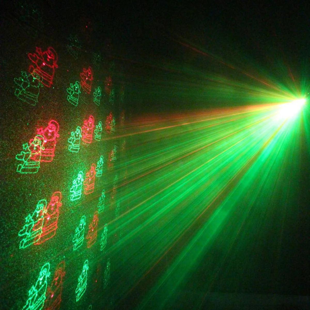 Mini Laser Led Projetor Raio Holográfico Luzes Natal Papai Noel