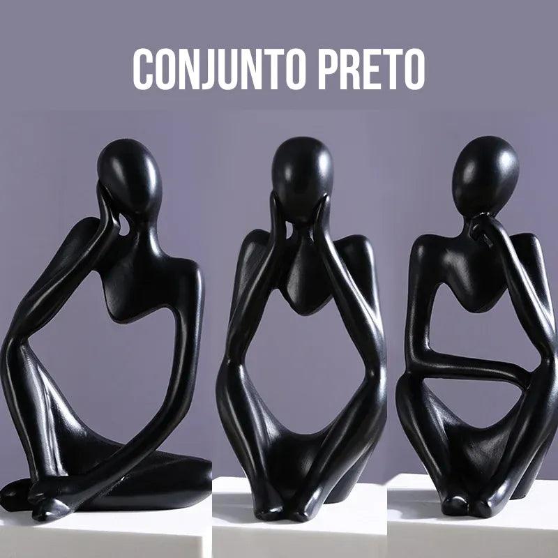 Esculturas O pensador Conjunto Estátuas Abstratas