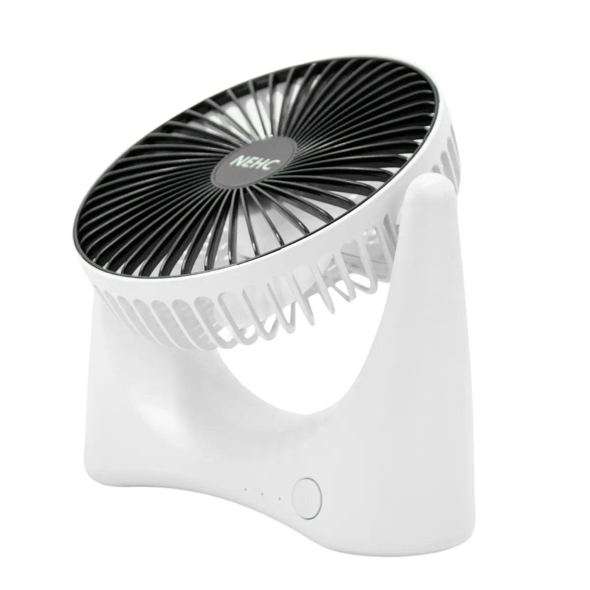 Mini Ventilador Portátil USB Recarregável De Mesa 3 Velocidades
