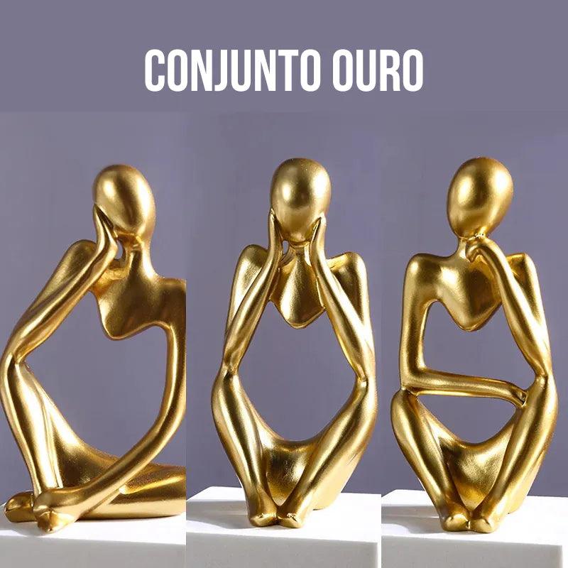 Esculturas O pensador Conjunto Estátuas Abstratas