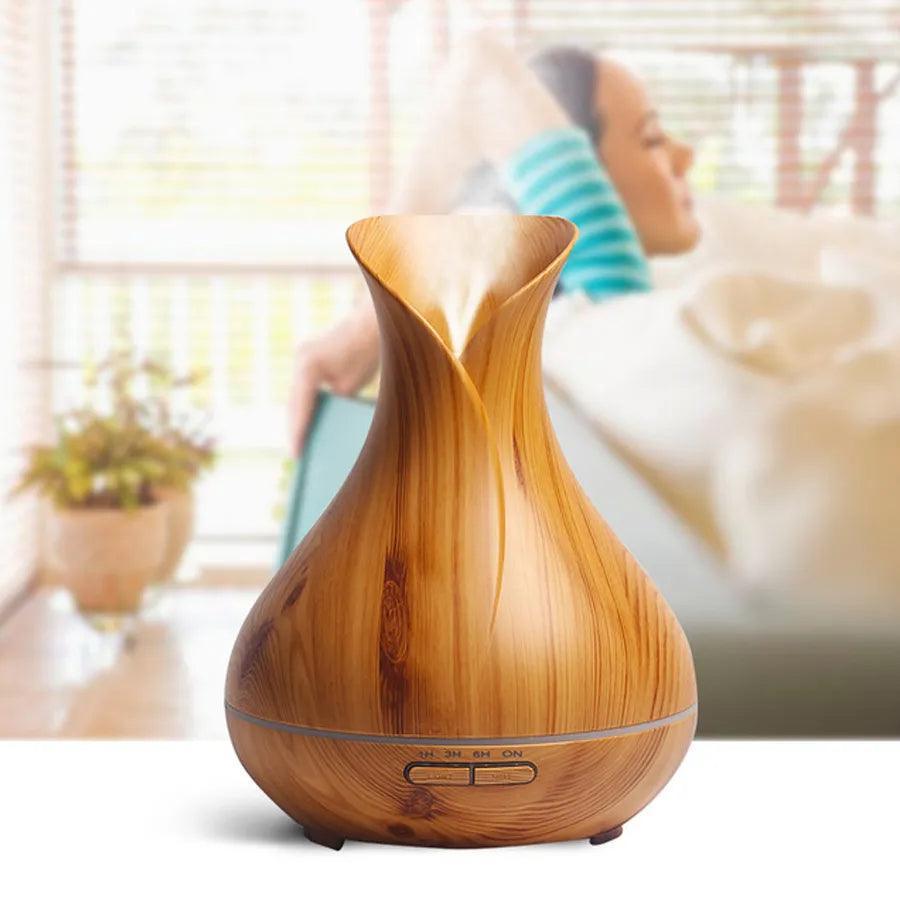 Umidificador Purificador Difusor Aroma Led Usb 400ml Vaso