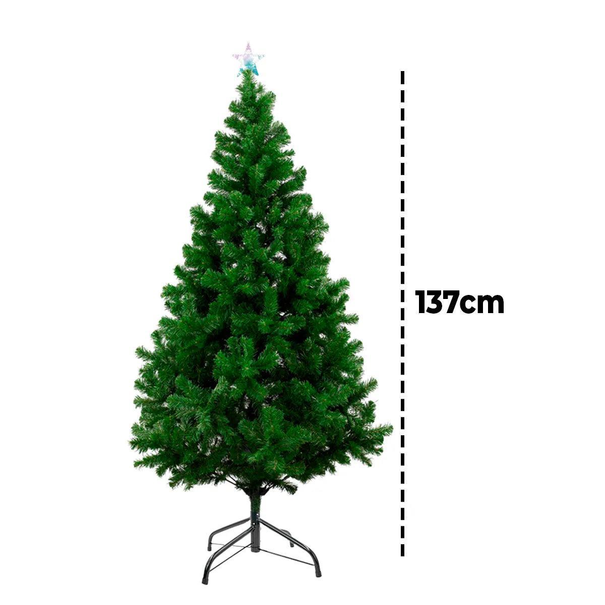 Arvore de Natal Com Pisca Pisca Led Colorido Enfeites Estrelinhas Ponteira Estrela