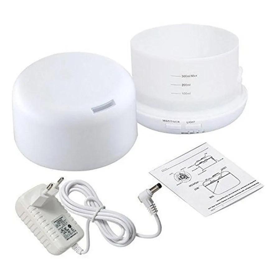 Difusor Eletrico Aroma Ultrassonico Com Led 500 ml Branco