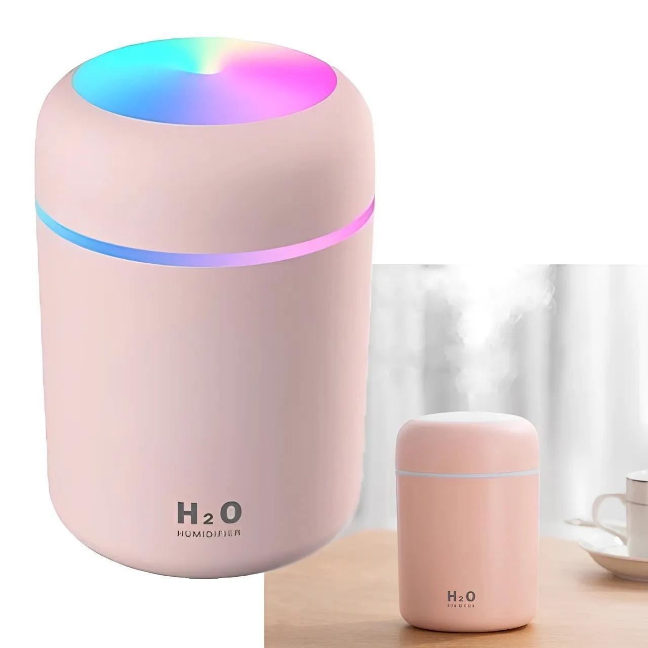 Umidificador H2o Lumen Difusor Usb 300ml Com Led Colorido