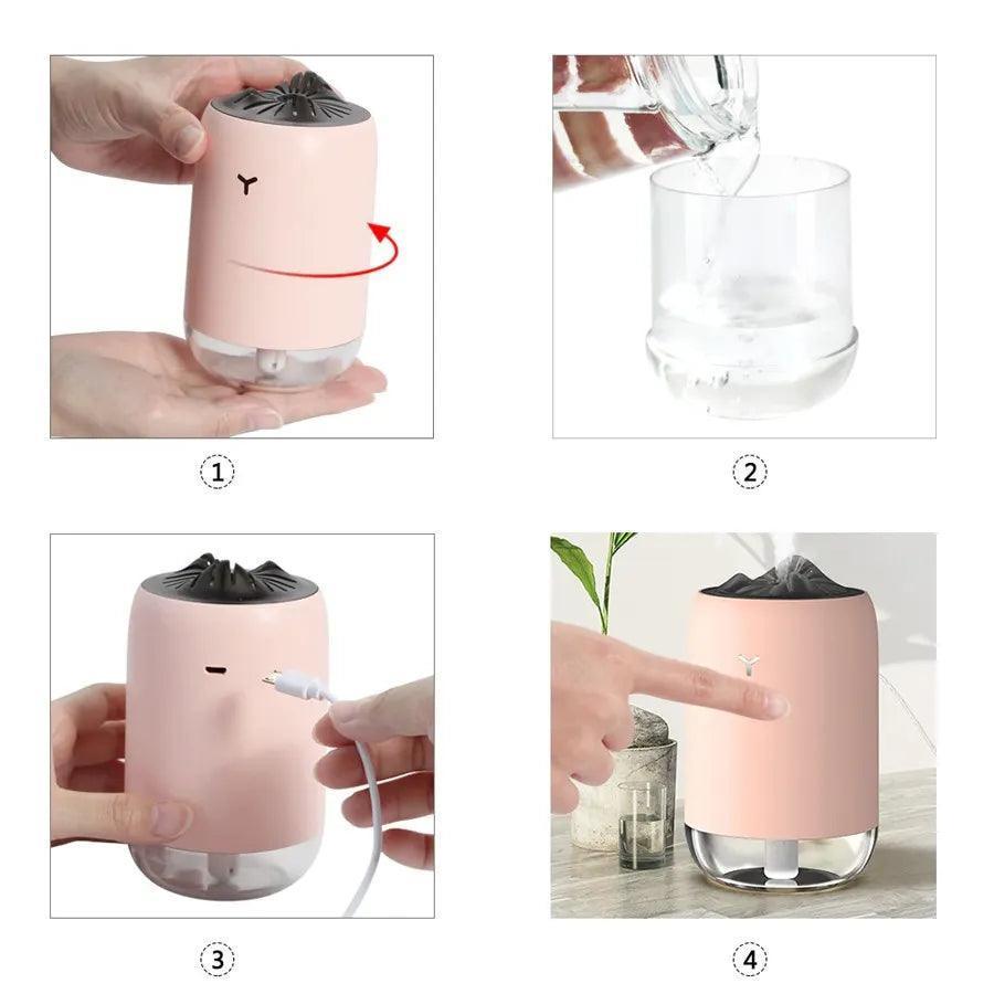 Umidificador Difusor Aroma Aromatizador Portatil USB 260ml