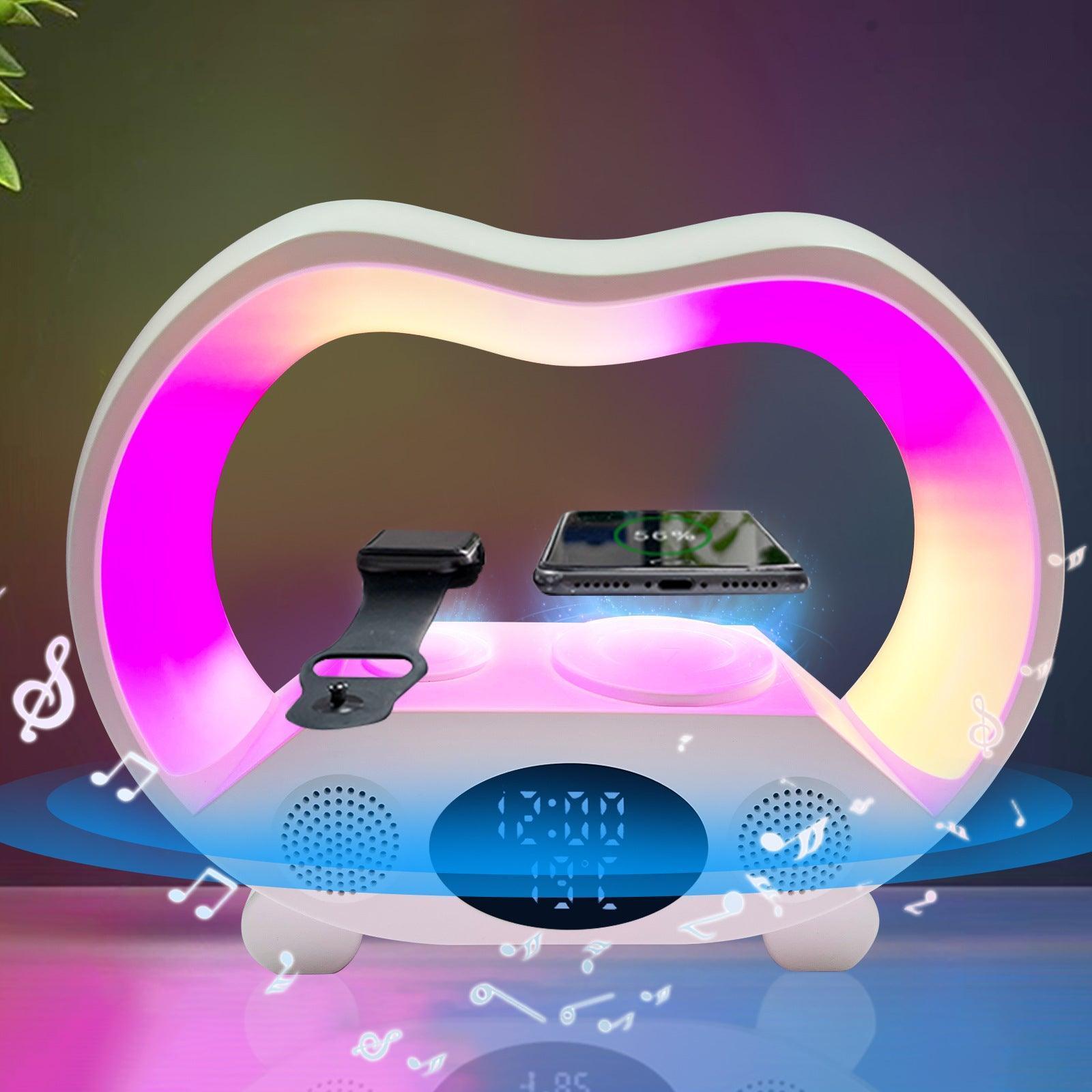 Nova Decoração Inteligente Bluetooth com LED 6 em 1 Carregador sem Fio - Storm Buy