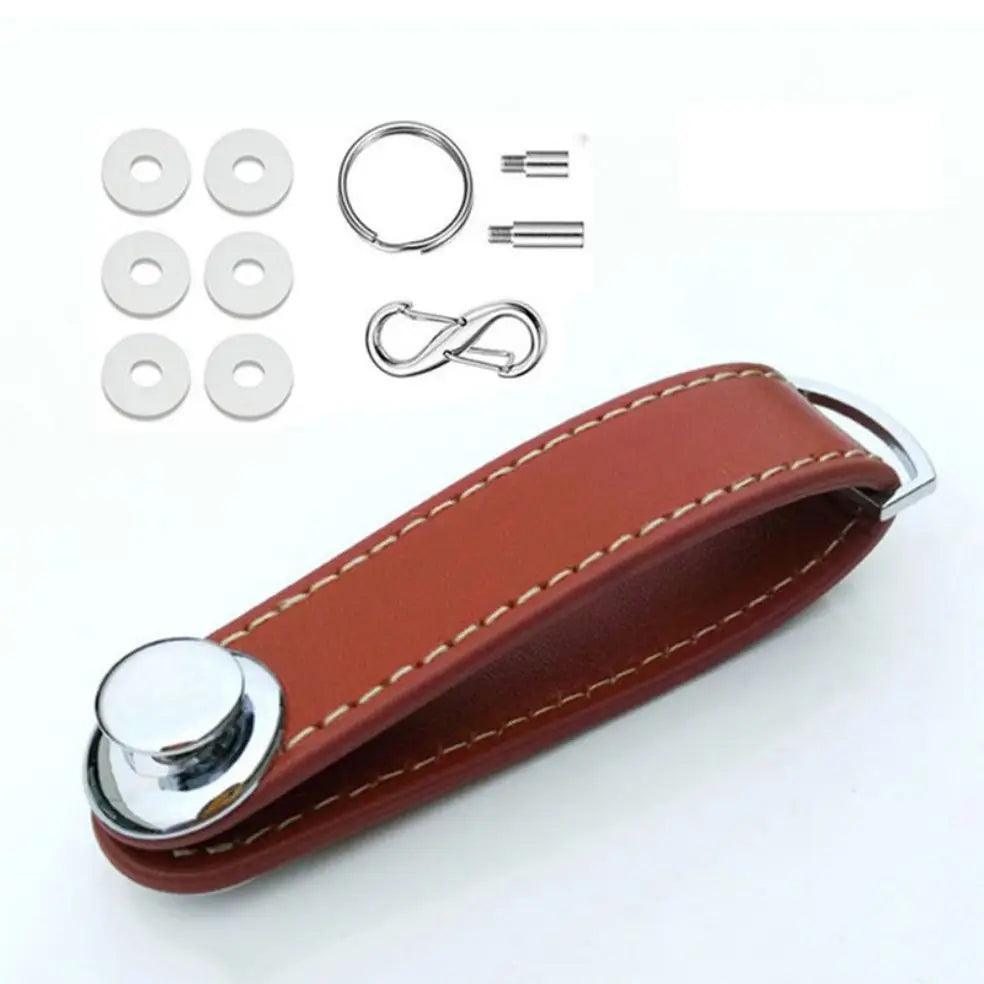 Car Key Pouch Bag Case Wallet Holder Chain Key Wallet Ring Collector Housekeeper Pocket Key Organizer Smart Leather Keychain - Storm Buy