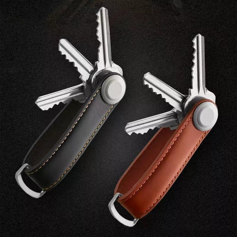 Car Key Pouch Bag Case Wallet Holder Chain Key Wallet Ring Collector Housekeeper Pocket Key Organizer Smart Leather Keychain - Storm Buy