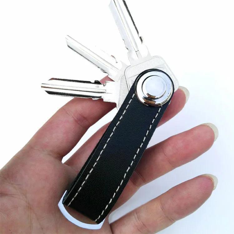 Car Key Pouch Bag Case Wallet Holder Chain Key Wallet Ring Collector Housekeeper Pocket Key Organizer Smart Leather Keychain - Storm Buy