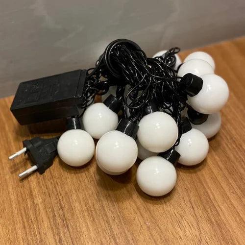 Cordão De Lampadas De Led Formato Bolinhas 4 Metros Luz Fixa Natal
