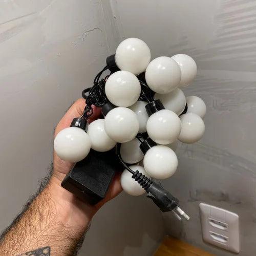 Cordão De Lampadas De Led Formato Bolinhas 4 Metros Luz Fixa Natal