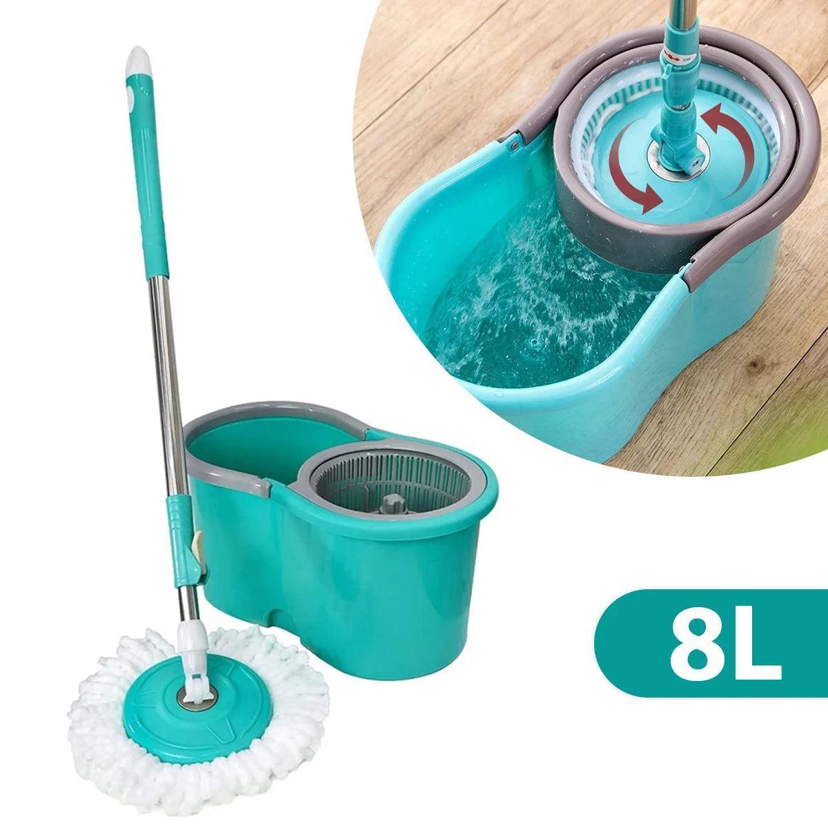 Mop Balde Com Esfregão Giratório 180 Graus Limpeza 8 Litros