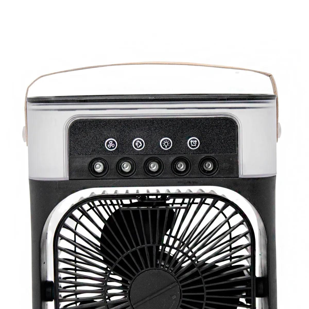 Ventilador Portátil Iluminação Umidificador Climatizador USB De Mesa