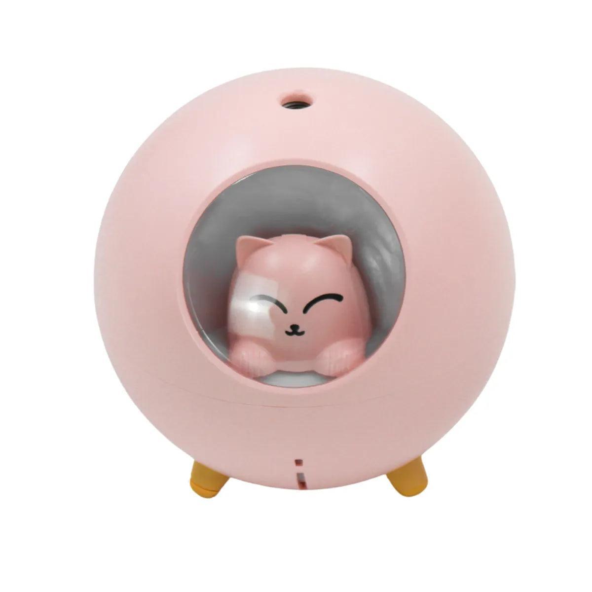 Umidificador De Ar Luminária USB Esfera Gatinho