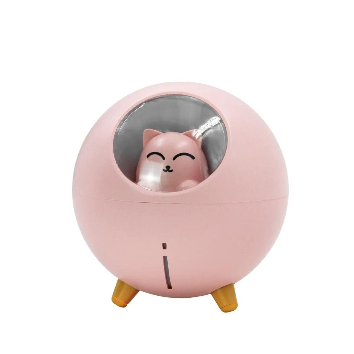 Umidificador De Ar Luminária USB Esfera Gatinho