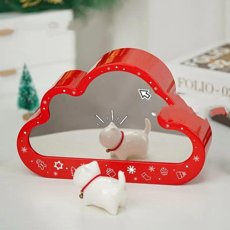 Bloco de Construção com Lâmpada e espelho decorativo para o Natal + Brinde Exclusivo