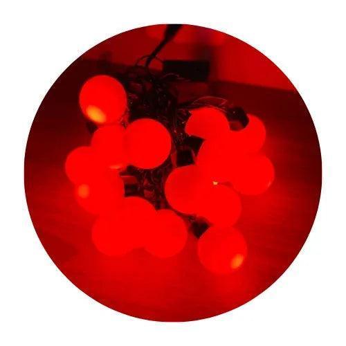 Cordão De Lampadas De Led Formato Bolinhas 4 Metros Luz Fixa Natal