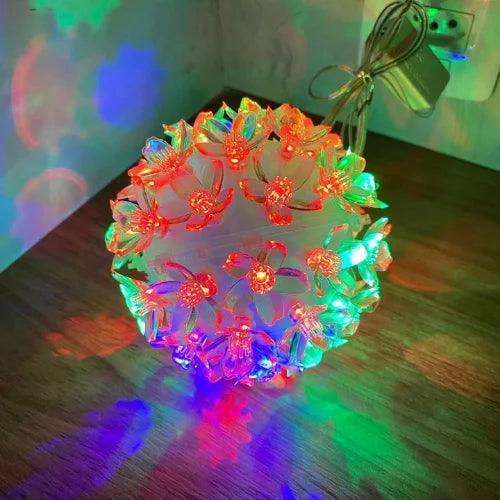Globo Lampadas Luzes De Led Flor Bola Natal Decoração Tomada