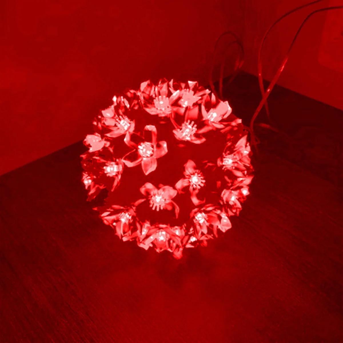 Globo Lampadas Luzes De Led Flor Bola Natal Decoração Tomada