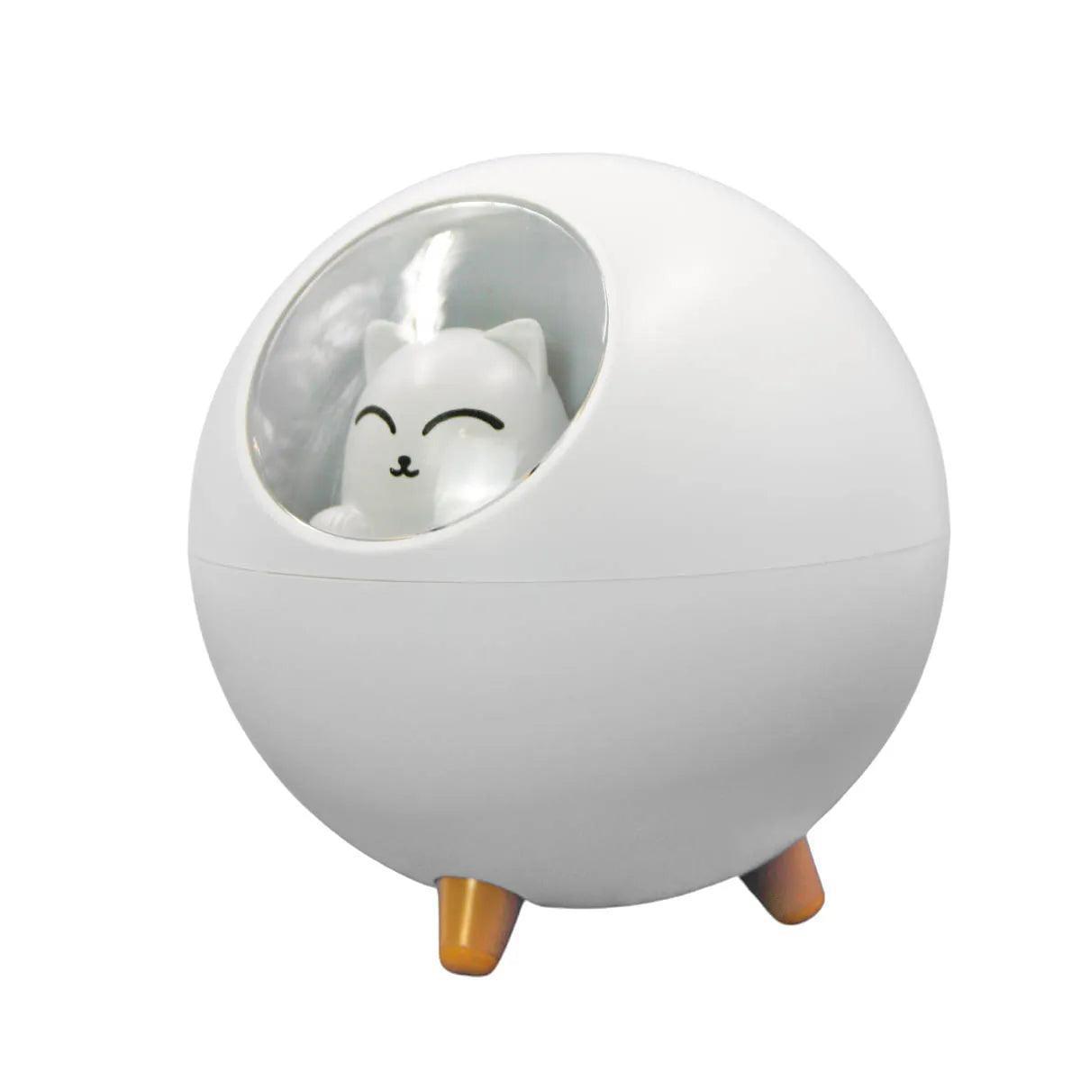 Umidificador De Ar Luminária USB Esfera Gatinho