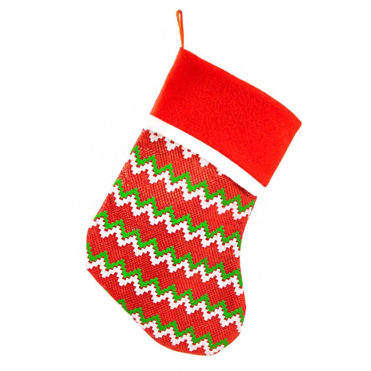 Meia De Natal Bota Natalina Enfeite Decoração Pendurar 23cm