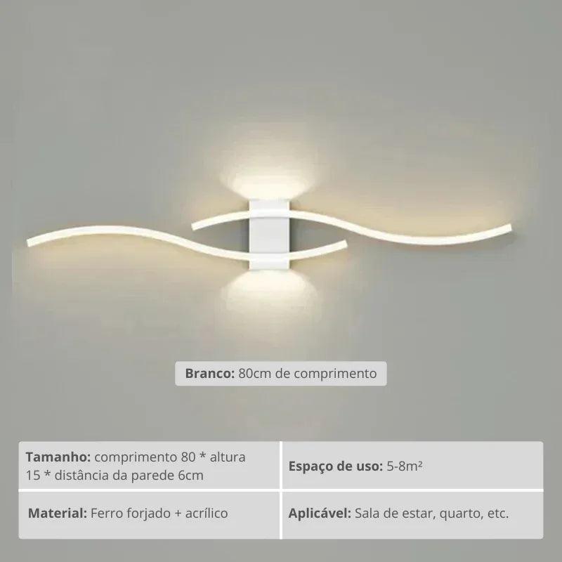 Luminária de Parede LED Tira Arandela Longa