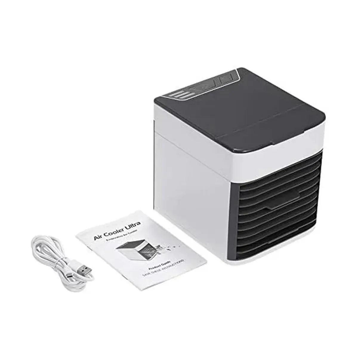 Mini Climatizador De Ar Umidificador Refil P Gelo Refrescar Portátil USB