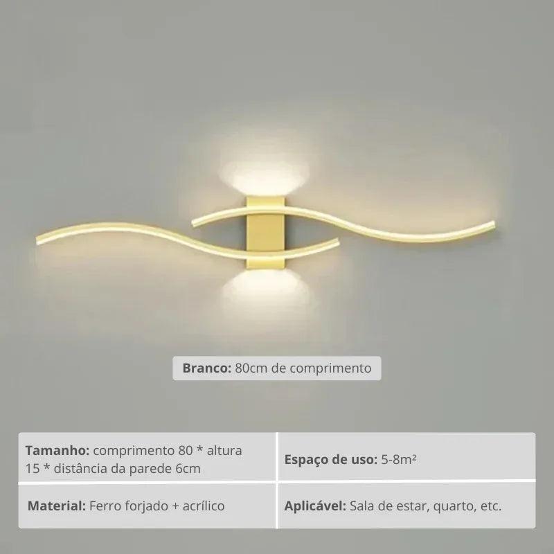Luminária de Parede LED Tira Arandela Longa