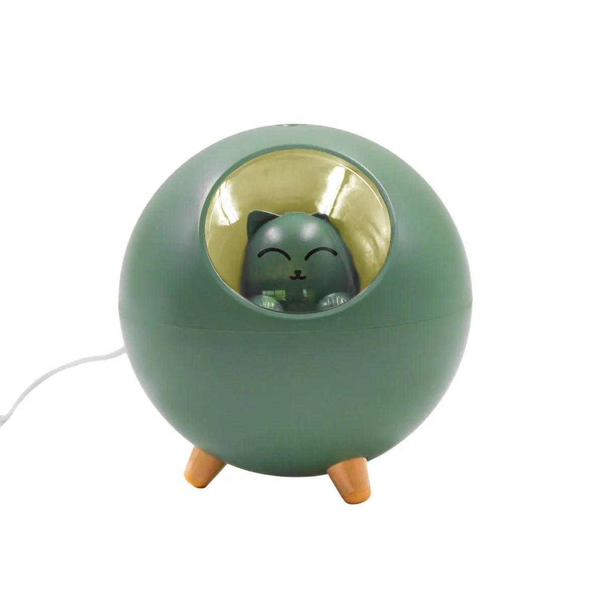 Umidificador De Ar Luminária USB Esfera Gatinho