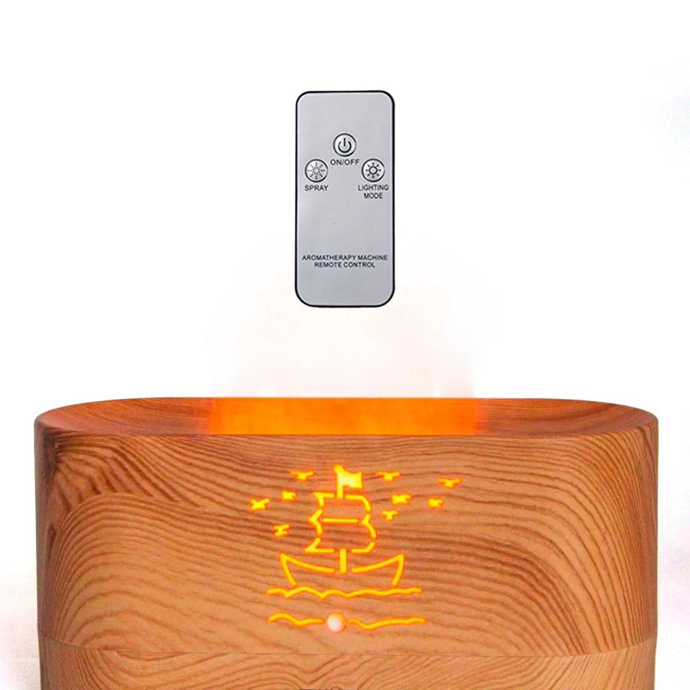 Difusor Aromatizador Umidificador De Ar Óleos Essenciais Fogueira