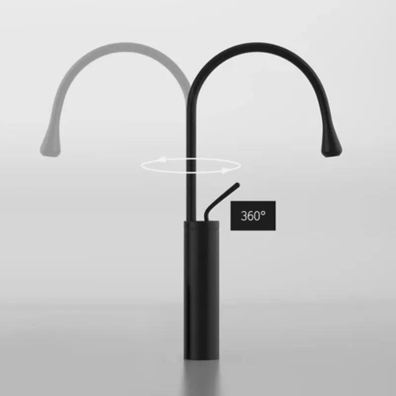 Torneira Banheiro Luxea Monocomando Alta 45cm Inox Premium