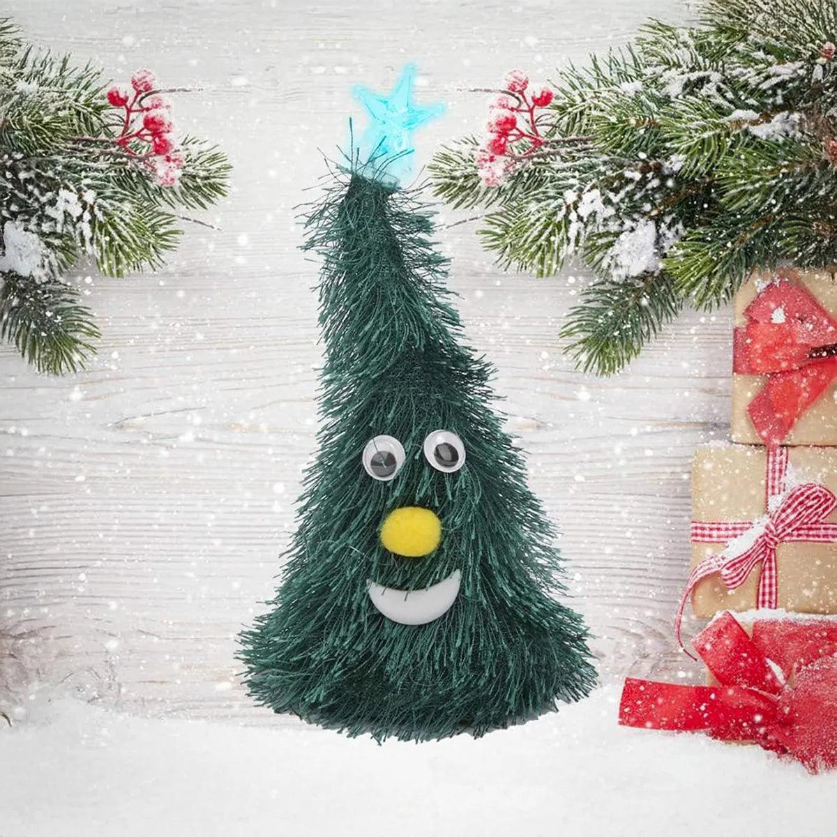 Mini Arvore De Natal Gorro Canta Dança Enfeite Decoração