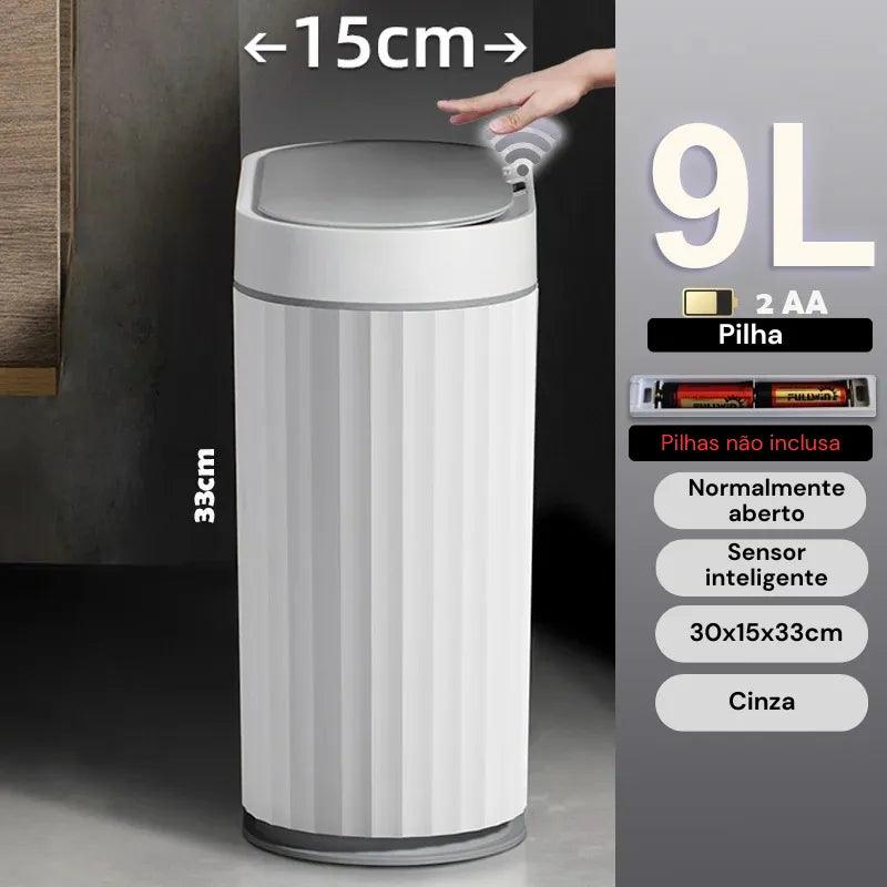 Lixeira Inteligente com Sensor Automático para Banheiro e Cozinha